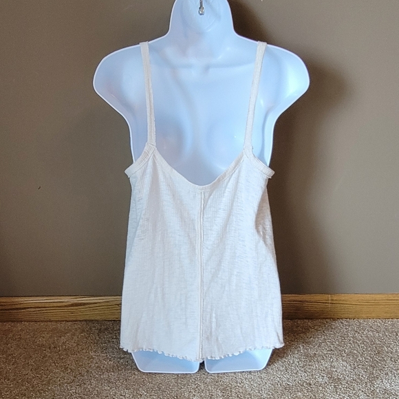 American Eagle Boho Bohemian Off White Flowy Tank Top Size XS - Picture 2 of 7